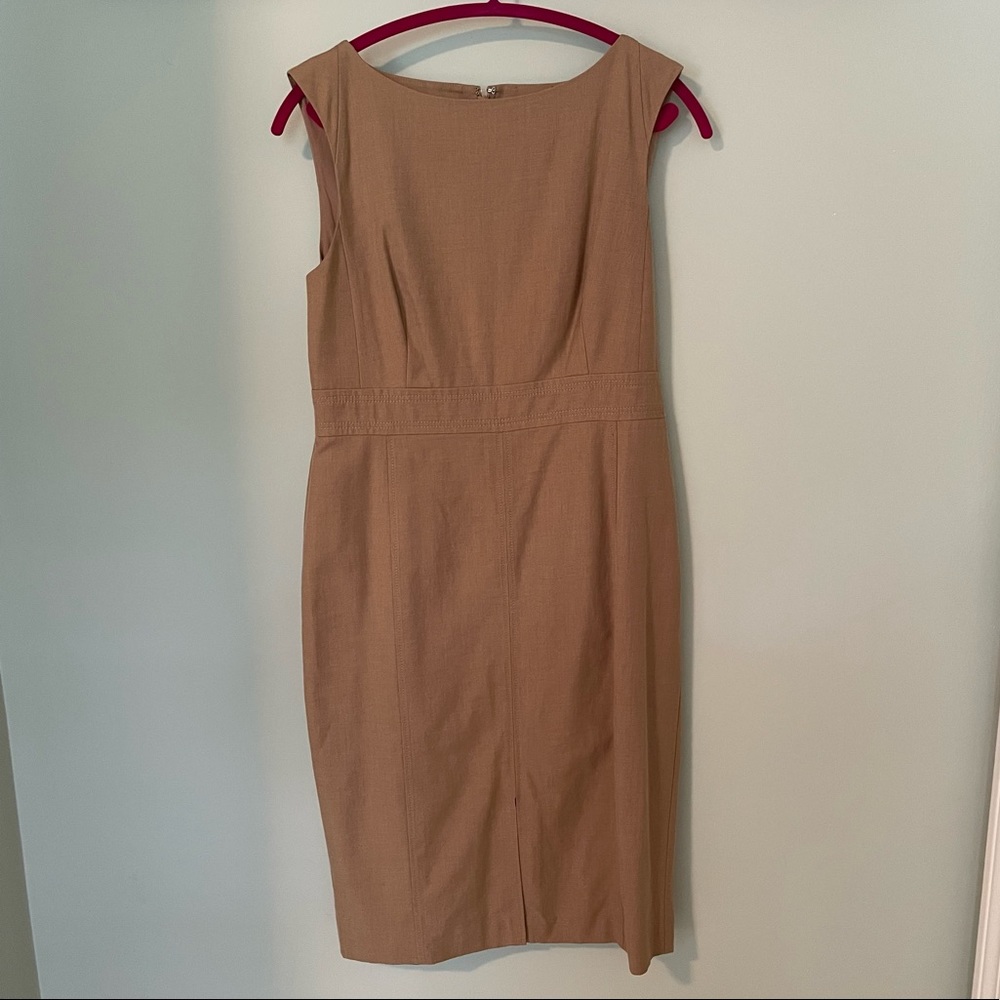 Ann Taylor Tan Sleeveless Dress